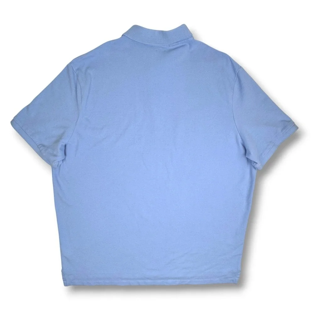 Ralph Lauren Polo Shirt Mens 2XL Pique Cotton Blue Pony Golf Preppy‎ Classic Fit